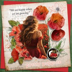 Pretty Poppies {Transfers} by Mixed Media by Erin example art by Brighteyes