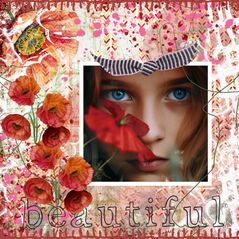Pretty Poppies {Papers} by Mixed Media by Erin example art by Kel