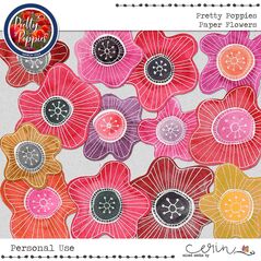 Pretty Poppies {Collection Bundle} by Mixed Media by Erin Paper Flowers