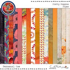 Pretty Poppies {Papers} by Mixed Media by Erin