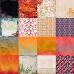 Pretty Poppies {Papers} by Mixed Media by Erin Contents