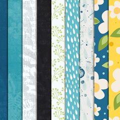 Showers and Flowers {Patterned Paper} by Mixed Media by Erin detail 01