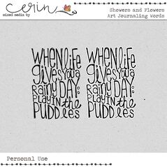 Showers and Flowers {Art Journal Words} by Mixed Media by Erin Styles