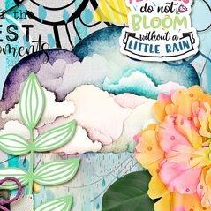 Showers and Flowers {Kit Elements} by Mixed Media by Erin detail 01
