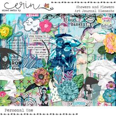 Showers and Flowers {Art Journal Kit} by Mixed Media by Erin Elements