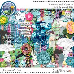 Showers and Flowers {Art Journal Kit} by Mixed Media by Erin