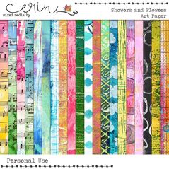 Showers and Flowers {Art Journal Kit} by Mixed Media by Erin Papers