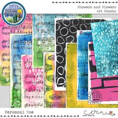 Showers and Flowers {Collection Bundle} by Mixed Media by Erin Art Stacks