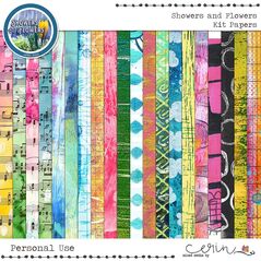 Showers and Flowers {Collection Bundle} by Mixed Media by Erin Kit Papers