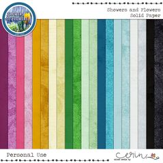Showers and Flowers {Collection Bundle} by Mixed Media by Erin Solids