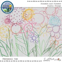 Showers and Flowers {Collection Bundle} by Mixed Media by Erin Floral Stamps