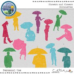 Showers and Flowers {Collection Bundle} by Mixed Media by Erin Silhouettes