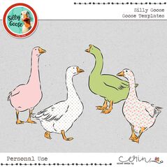 Silly Goose {Geese Templates} by Mixed Media by Erin