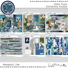 Moody Blues {Collection} by Mixed Media by Erin