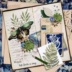 Moody Blues {Collection} by Mixed Media by Erin example art by Wombat 147