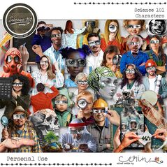 Science 101 {Art Journal Bundle} by Mixed Media by Erin CHaracters