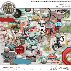 Road Trip {Collage Bits} by Mixed Media by Erin