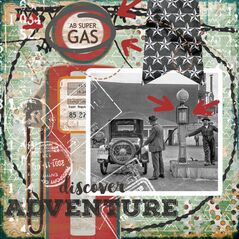 Road Trip {Collage Bits} by Mixed Media by Erin example art by Kel