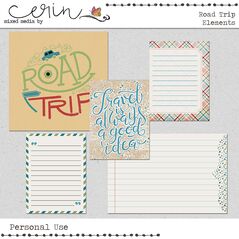 Road Trip {Kit Elements} by Mixed Media by Erin Cards