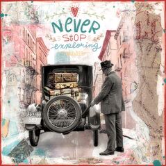 Road Trip {Collage Bits} by Mixed Media by Erin example art by NonniF