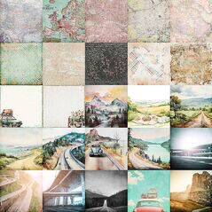 Road Trip {Kit Papers} by Mixed Media by Erin Contents