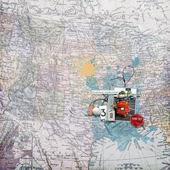 Road Trip {Kit Papers} by Mixed Media by Erin example art by Sylvia