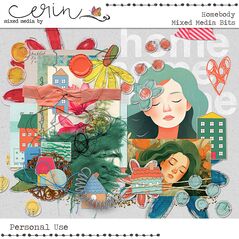Homebody {Mixed Media Bits} by Mixed Media by Erin Bits