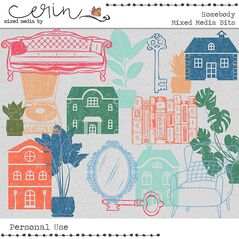 Homebody {Mixed Media Bits} by Mixed Media by Erin Stamps
