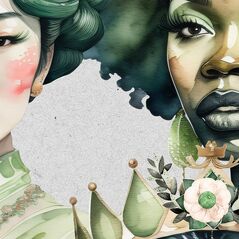 Seafoam {Sea Queens} by Mixed Media by Erin detail 01