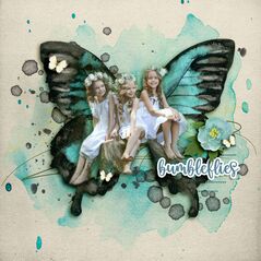 Uplifted {FlutterBees} by Mixed Media by Erin example art by  Ana