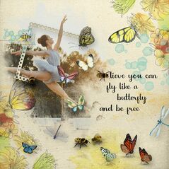 Uplifted {FlutterBees} by Mixed Media by Erin example art by  Jeannette