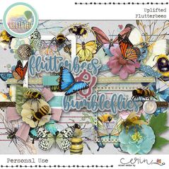 Uplifted {FlutterBees} by Mixed Media by Erin elements