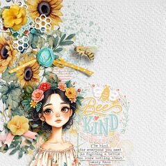 Bee Kind {Kit Papers} by Mixed Media by Erin example art by  Cindy