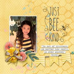 Bee Kind {Page Kit} by Mixed Media by Erin example art by  Evelyn