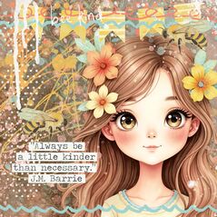 Bee Kind {Mixed Media Bits}by Mixed Media by Erin example art by  Kel