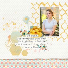 Bee Kind {Patterns} by Mixed Media by Erin example art by  LauraD