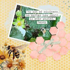 Bee Kind {Kit Elements} by Mixed Media by Erin example art by  LauraD