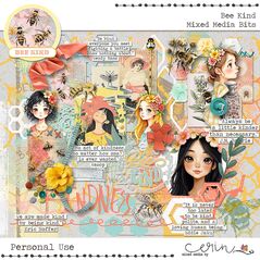 Bee Kind {Mixed Media Bits}by Mixed Media by Erin