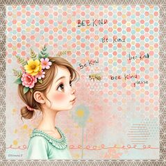 Bee Kind {Kit Papers} by Mixed Media by Erin example art by  NonniF