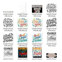 Change {Art Journal Words} by Mixed Media by Erin contents