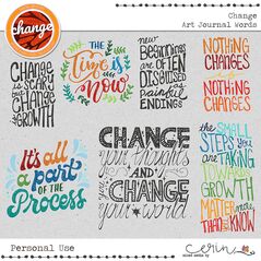 Change {Art Journal Words} by Mixed Media by Erin