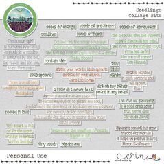 Seedlings {Collage Bits}  by Mixed Media by Erin Quotes