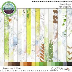Seedlings {Kit Papers}  by Mixed Media by Erin