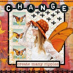 Change {Characters} by Mixed Media by Erin example art by Kel