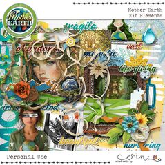 Mother Earth {Kit Elements} by Mixed Media by Erin