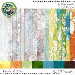 Mother Earth {Kit Papers} by Mixed Media by Erin