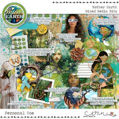 Mother Earth {Mixed Media Bits}  by Mixed Media by Erin