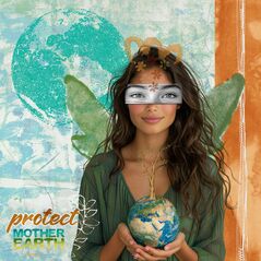 Mother Earth {Kit Papers} by Mixed Media by Erin example art by NonniF