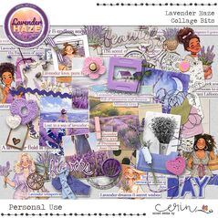 Lavender Haze {Collection Bundle} by Mixed Media by Erin Collage Bits
