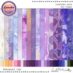 Lavender Haze {Kit Papers} by Mixed Media by Erin